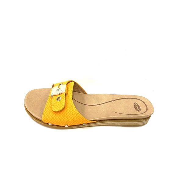 Dr. Scholl's Women's Originalist Slide Sandal Gold Yellow Size 9.5 M - Picture 2 of 7